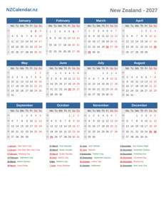 Calendar 2027