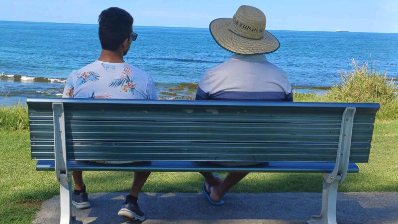 Relaxing at the beach